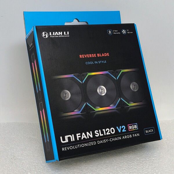 【新品未開封】Lian Li 純正 UNI FAN SL120 V2 ブラック REVERSE BLADE