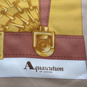 Aquascutumアクアスキュータ厶スカーフ大判 シルク