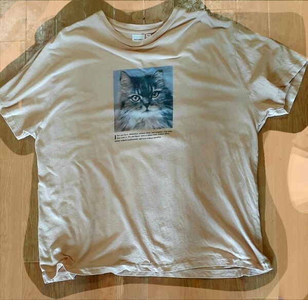 moussy cat photoprint 半袖Tシャツ クルーネック フリー オーバーサイズ