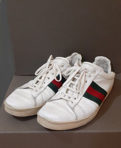 GUCCI グッチ 定番シェリーラインスニーカー 26.5cm 71/2 ジャーマントレーナー