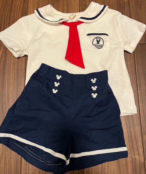 hooday ディズニー子供服 100cm セットアップ 半袖シャツ ショートパンツ
