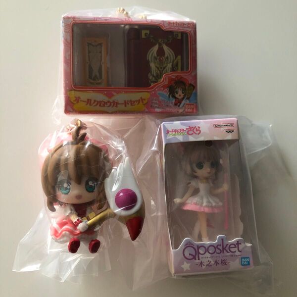 カードキャプターさくら/ガチャガチャ景品3点セット Qposket ミニチュアコレクション・ミニチュア&パッケージコレクション他