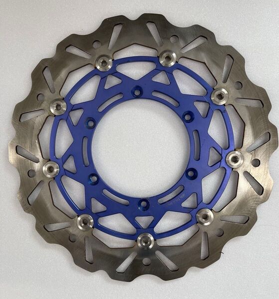 画像20枚 DRZ DR-Z DRーZ 400sm 320mm ブレーキディスクのみ ブルー ウェーブ スズキ 当日発送Ok