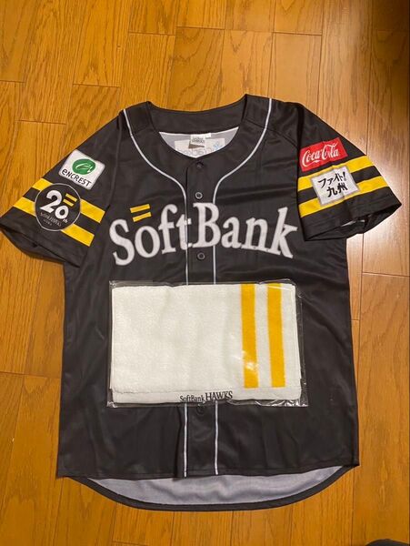 【未使用品】福岡ソフトバンクホークス 20th 特別ユニフォーム(L)&今治フェイスタオル(非売品)