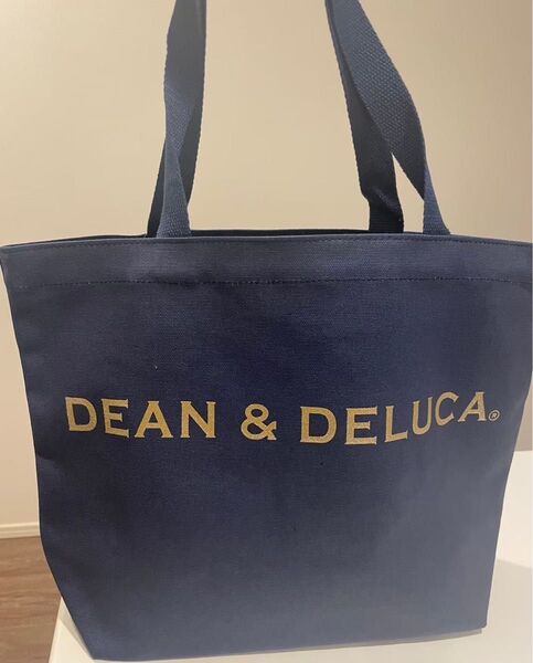 新品★DEAN&DELUCA ディーンアンドデルーカトートバッグネイビーLサイズ