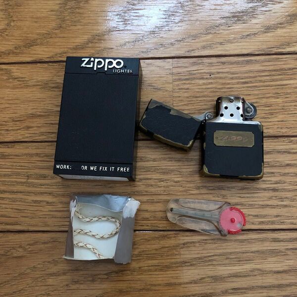 ZIPPO オイルライターケース付 フリント 着火用麻紐 3個セット