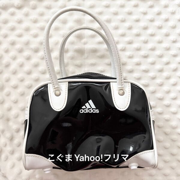 adidas アディダス ミニボストンバッグ ヴィンテージ エナメル yak 黒 オールドアディダス クーポンで200円オフ