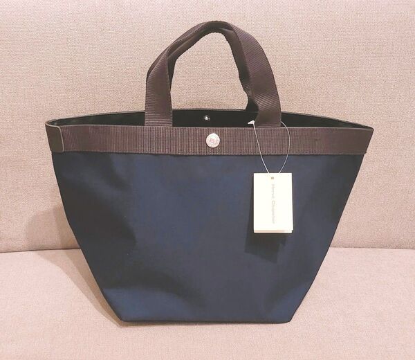 エルベシャプリエ 707C Herve Chapelier 707c ネイビー モカ 舟形トートバッグ