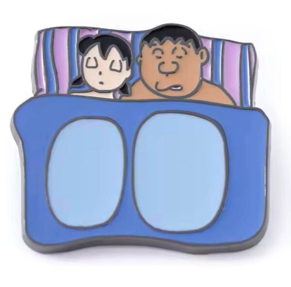 ジャイアン・しずがちゃん ピンバッジ ブラックジョーク 激レア 激ヤバ