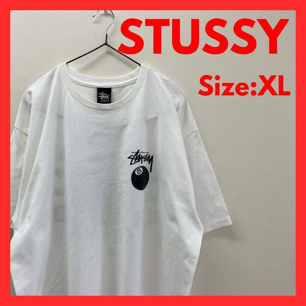 【美品】古着 00‘s ステューシー 8ボール プリント Tシャツ メンズ XL