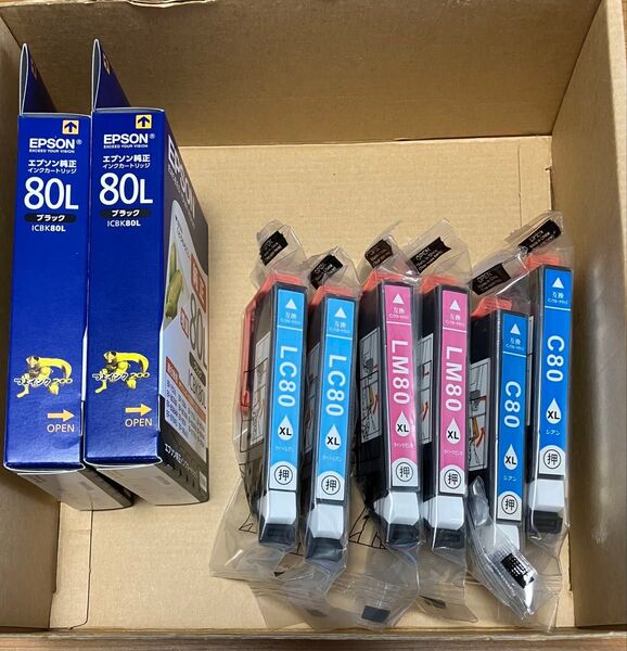 【新品・未使用】 互換・純正/EPSON インクカートリッジ IC6CL80L