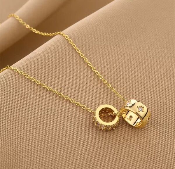 【人気】トゥーリングczダイヤネックレス サージカルステンレス 金属アレルギー