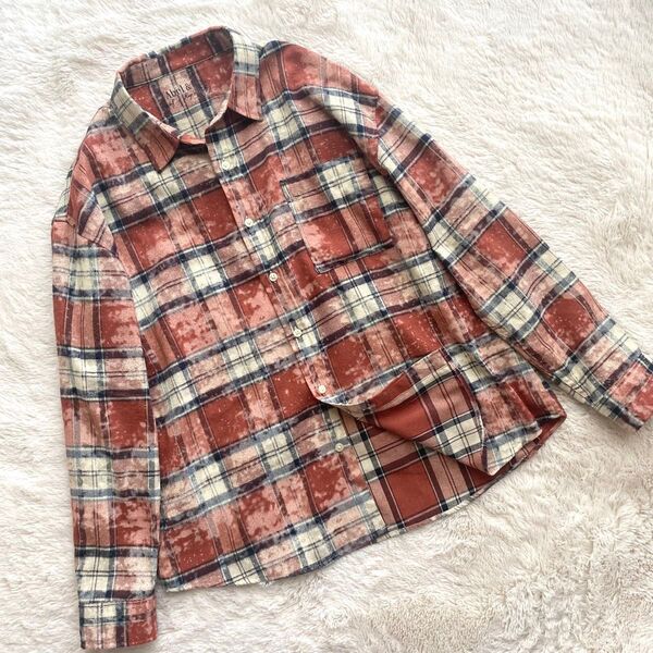 【未使用品】フリーサイズ AZUL BY MOUSSY アズールバイマウジー ABEL&CO USA ヴィンテージシャツ
