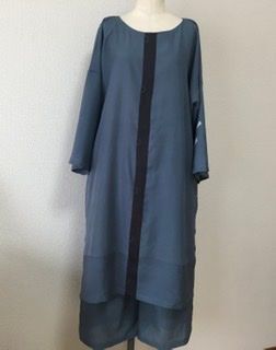 着物リメイク★正絹 絽 ゆったり チュニック/ワイドパンツ★ハンドメイド