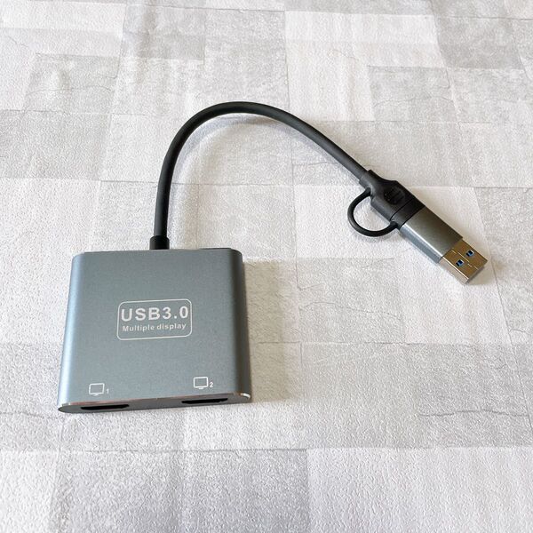 USB 3.0 HDMI変換アダプター 2ポート HDMI 変換アダプター ケーブル