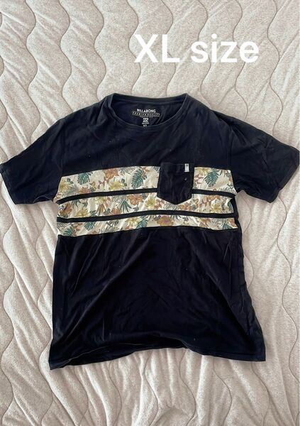 BILLABONG XL メンズ Tシャツ 半袖 半袖Tシャツ ロゴ ブラック