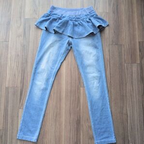 BRANSHES 150 ソフトデニム スカッツ ブランシェス 水色 ポケット付き スカート デニムパンツ