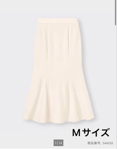 GU カットソーマーメイドロングスカート ナチュラル M