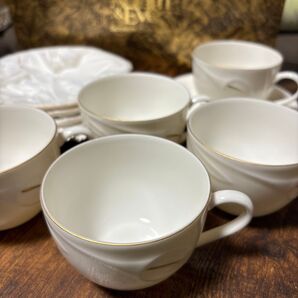 ティーカップ 5客セット 金彩 ホワイト 上品