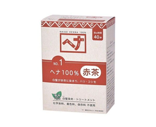 ナイアード ヘナ 100% 100g 白髪染め 赤茶