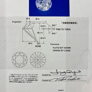 ダイヤモンド ルース 鑑定書付き DGL