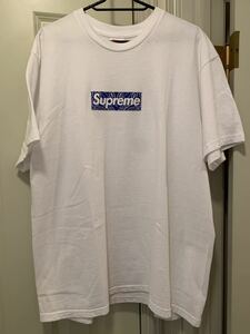 L Supreme Bandana Box Logo Tee Large White 19FW シュプリーム バンダナ ボックス ロゴ ボックスロゴ ホワイト 白 Tシャツ 半袖 19AW