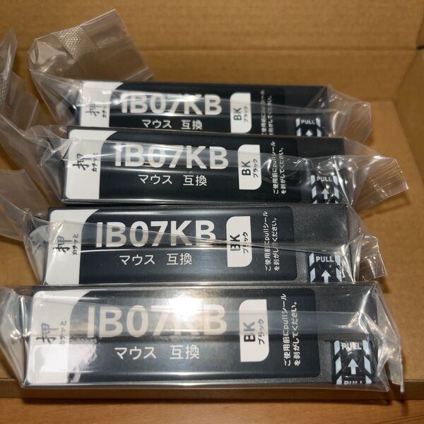 エプソン用 互換インク IB07KB ブラック大容量 4本セット
