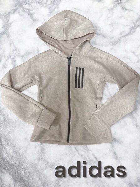 【早い者勝ち 本日限定値下げ】adidas パーカー 春秋冬向け レディース クリーニング済み ポケット付きサイズS