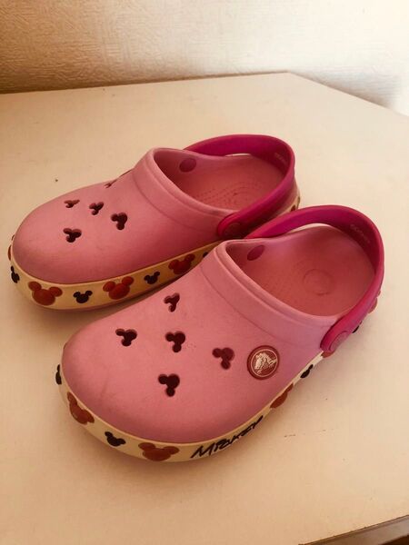 crocs クロックス キッズ サンダル 10-11 18cm ピンクディズニー