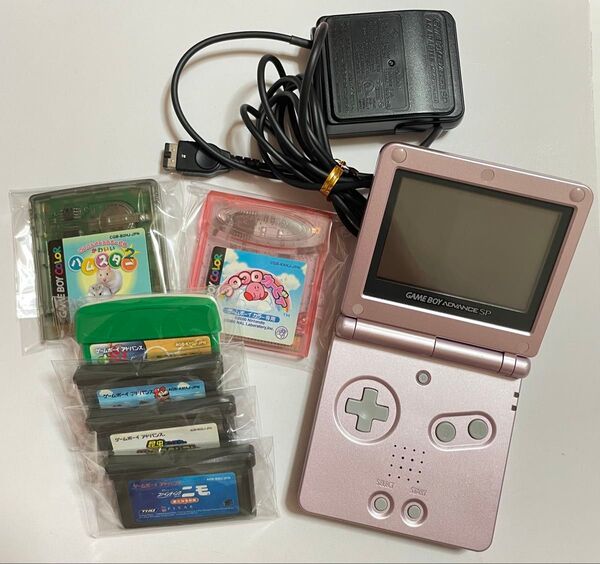 任天堂 ゲームボーイアドバンス SP 本体 パールピンク ソフトセット