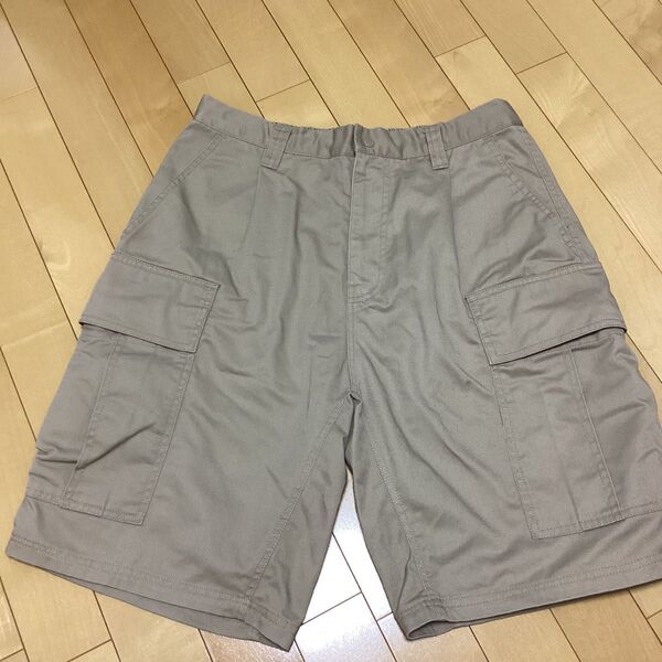 【used】FREAK‘S STORE メンズ Lサイズ カーゴショーツ ハーフパンツ ワイドシルエット ベージュ