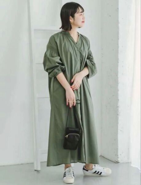 【7月限定SALE】7/24まで ボイルボリュームワンピース*グリーン*ITEMS URBAN RESEARCH
