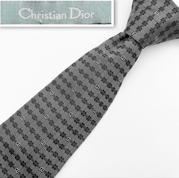Christian Dior クリスチャンディオール ネクタイ シルク ロゴ刺繍