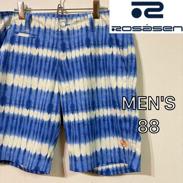 【ROSASEN】美品グラデーションショートパンツ ゴルフ メンズ88 ロサーセン ハーフパンツ ストレッチ