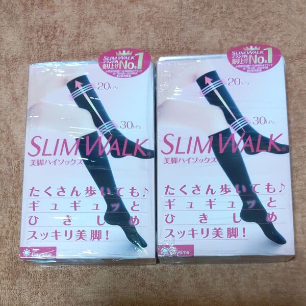 最終値下げ! スリムウォーク 美脚ハイソックス S~M×2個セット スリムウォーク