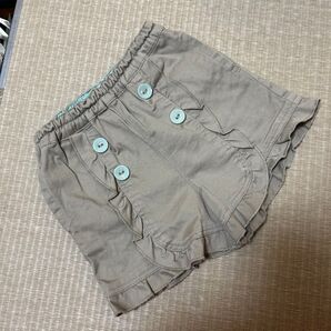 グレージュ フリル付きパンツ サイズ80 キムラタン ビケットクラブ ショートパンツ