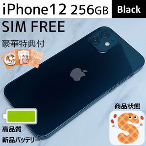 【極美品☆】iPhone12 本体 Black 256GB SIMフリー