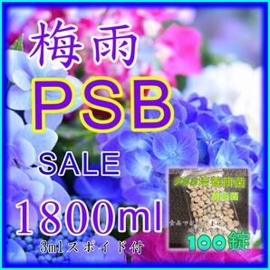 ☆ 雨季ウキ SALE PSB1800ml&酵母菌錠100錠 スポイト培養セット