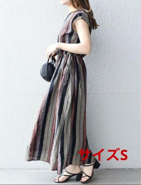 ☆美品☆SHIPS別注 手洗い可能☆ UHURUドロストワンピース☆サイズS ウフル