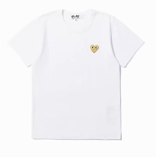 COMMEdesGARCONS PLAY 半袖 ホワイトゴールド Tシャツ 男女兼用