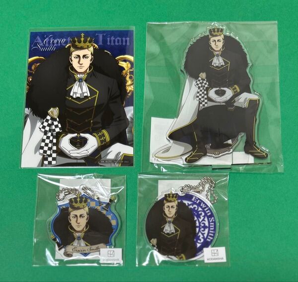 進撃の巨人 まるくじ チェスStyle エルヴィン アクリルスタンド アクリルキーホルダー 特典ブロマイド
