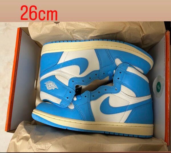 NIKE AIR JORDAN 1 HIGH OG "UNIVERSITY BLUE" 26cm