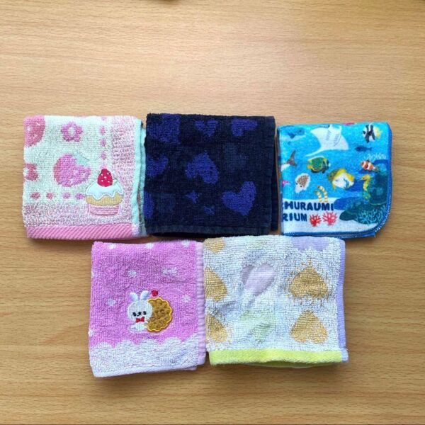 子ども用ハンカチ5枚セット タオルハンカチ