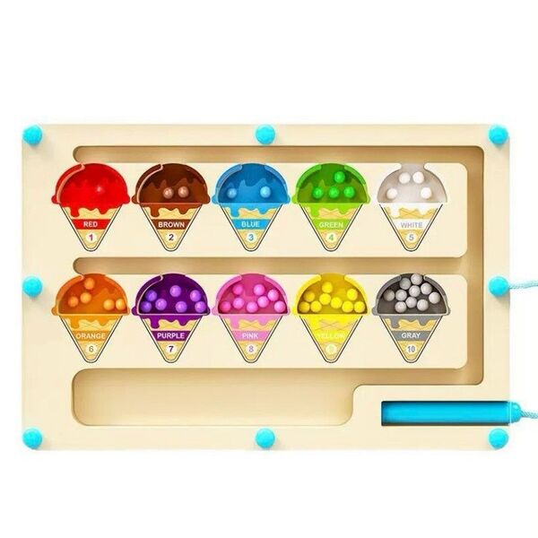 知育玩具 マグネット アイスクリーム モンテッソーリ 保育園 幼稚園 発育 知育 色分け おもちゃ 子供 学習 育児 脳トレ 幼児