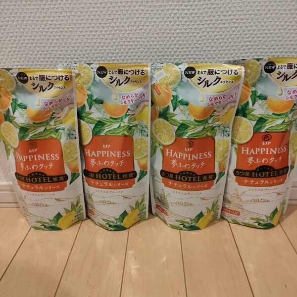 レノア ハピネス 夢ふわタッチ つめかえ用 シトラス&ヴァーベナの香り 370ml 4個セット