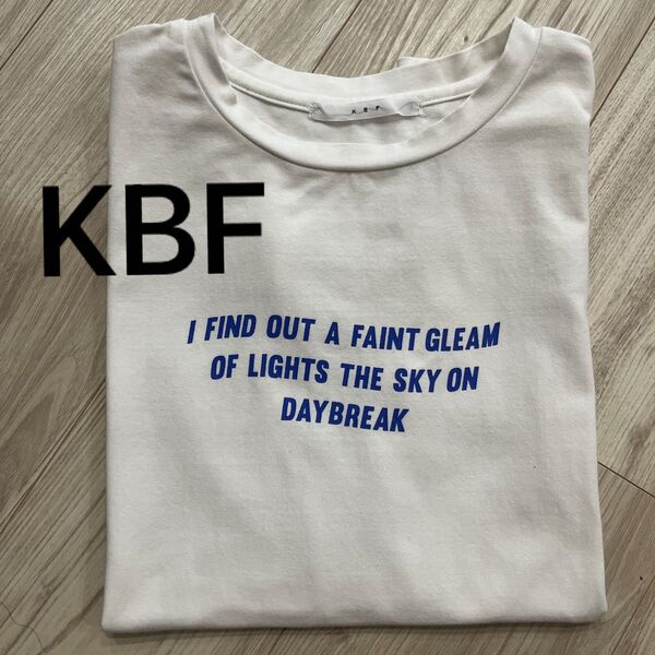 KBF ケービーエフ ノースリーブトップス レディース Tシャツ Tee プリント ホワイト