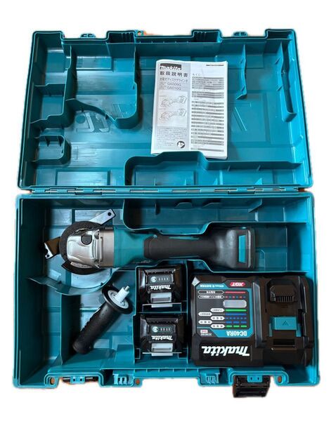 マキタmakita40vmax100mm充電式ディスクグラインダーGA009GRDX パドルスイッチ フルセット