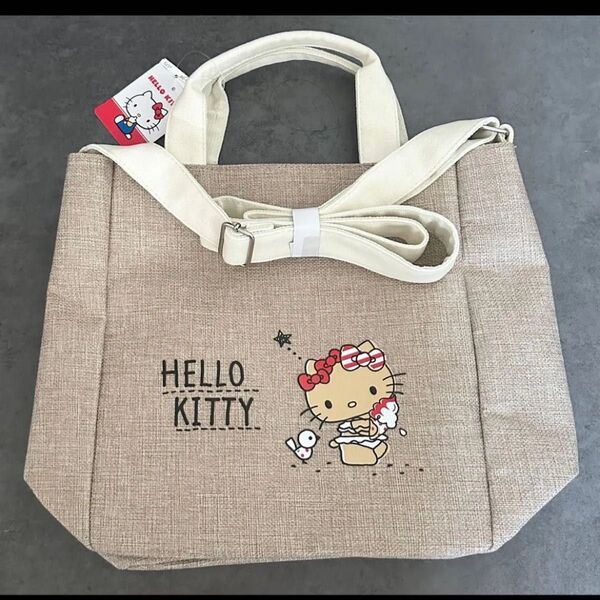 ハローキティ 日焼けキティ トートバッグ ショルダーバッグ しまむら サンリオ キティちゃん