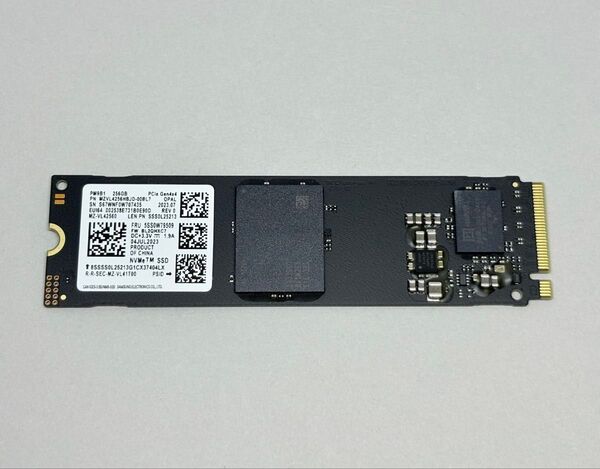 SAMSUNG PM9B1 256GB NVMe PCIe Gen4x4 2280 SSD★使用時間:6時間,電源投入:12回