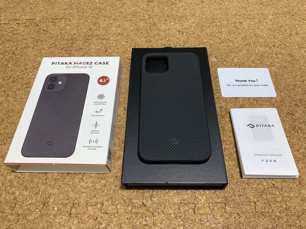【送料無料】PITAKA MagEZ Case iPhone12用 マグネット付き 保護アラミド繊維 ケース カバー ブラック 黒